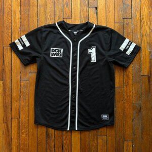 DGK Dirty Ghetto Kids The Anti-Hesitator Baseball Jersey Men‎ M Black White